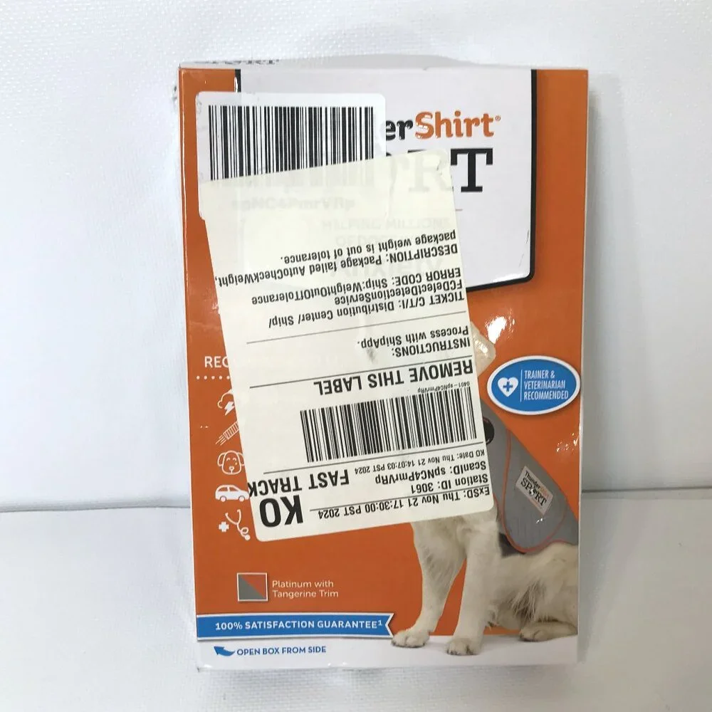 ThunderShirt Dog Harness Anxiety Relief Size M Gray Orange